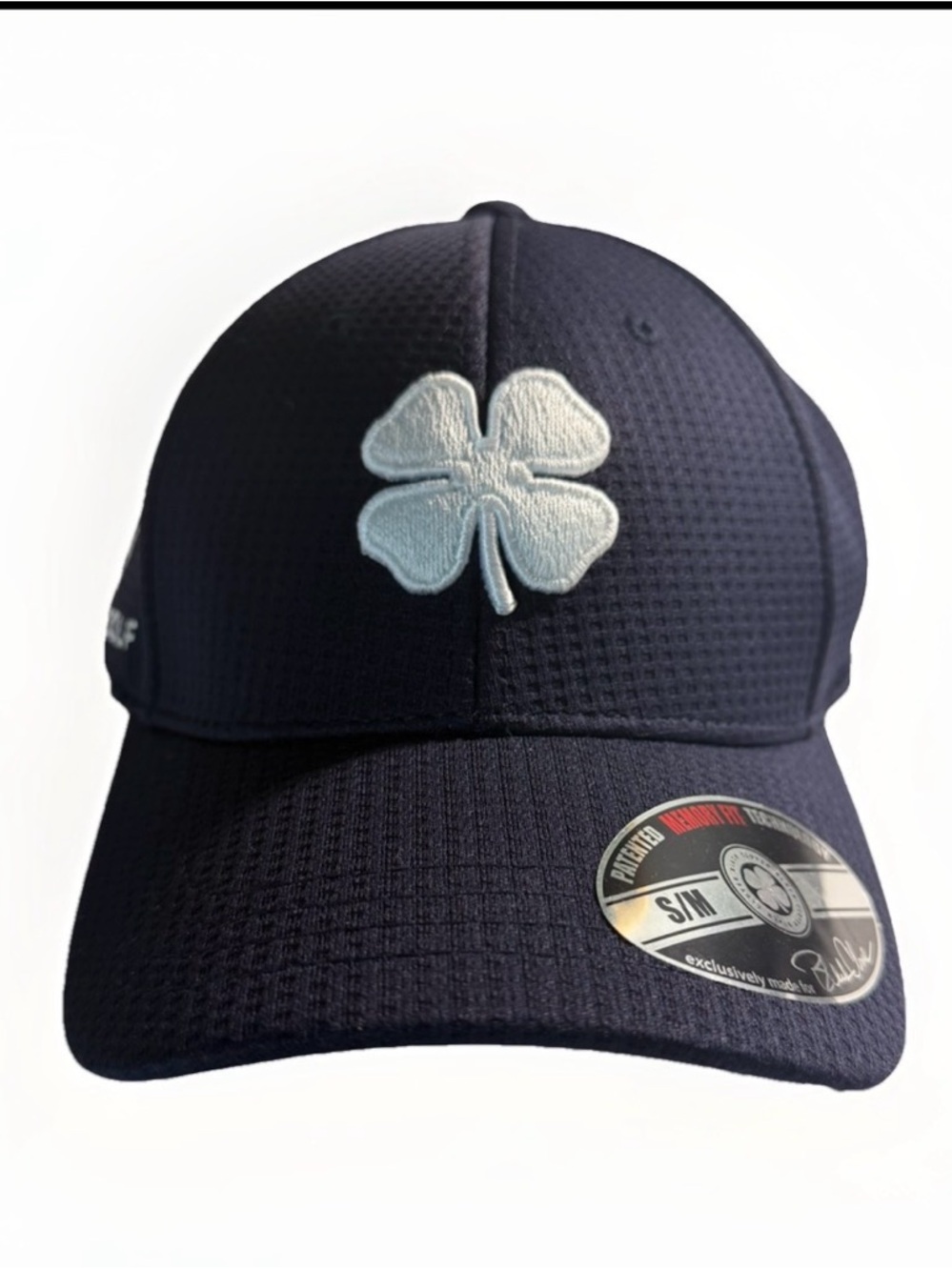 Men's Navy Baseball Cap with White Clover Emblem
